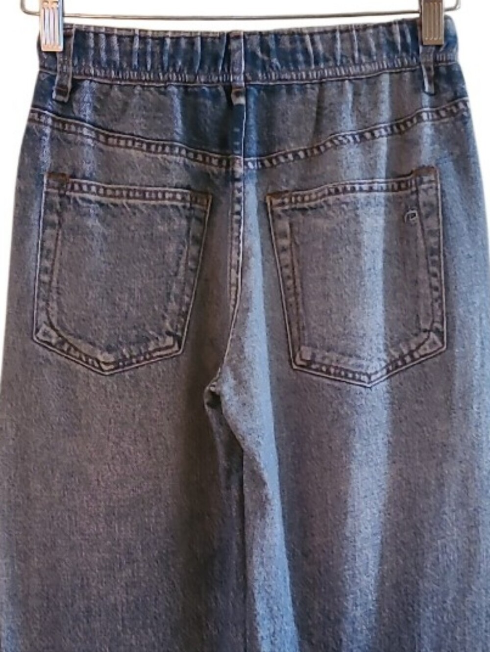 Rag & Bone Miramar Wide Leg Sweatpant Jeans Moonrise Raw Hem Size XXS - Picture 12 of 17